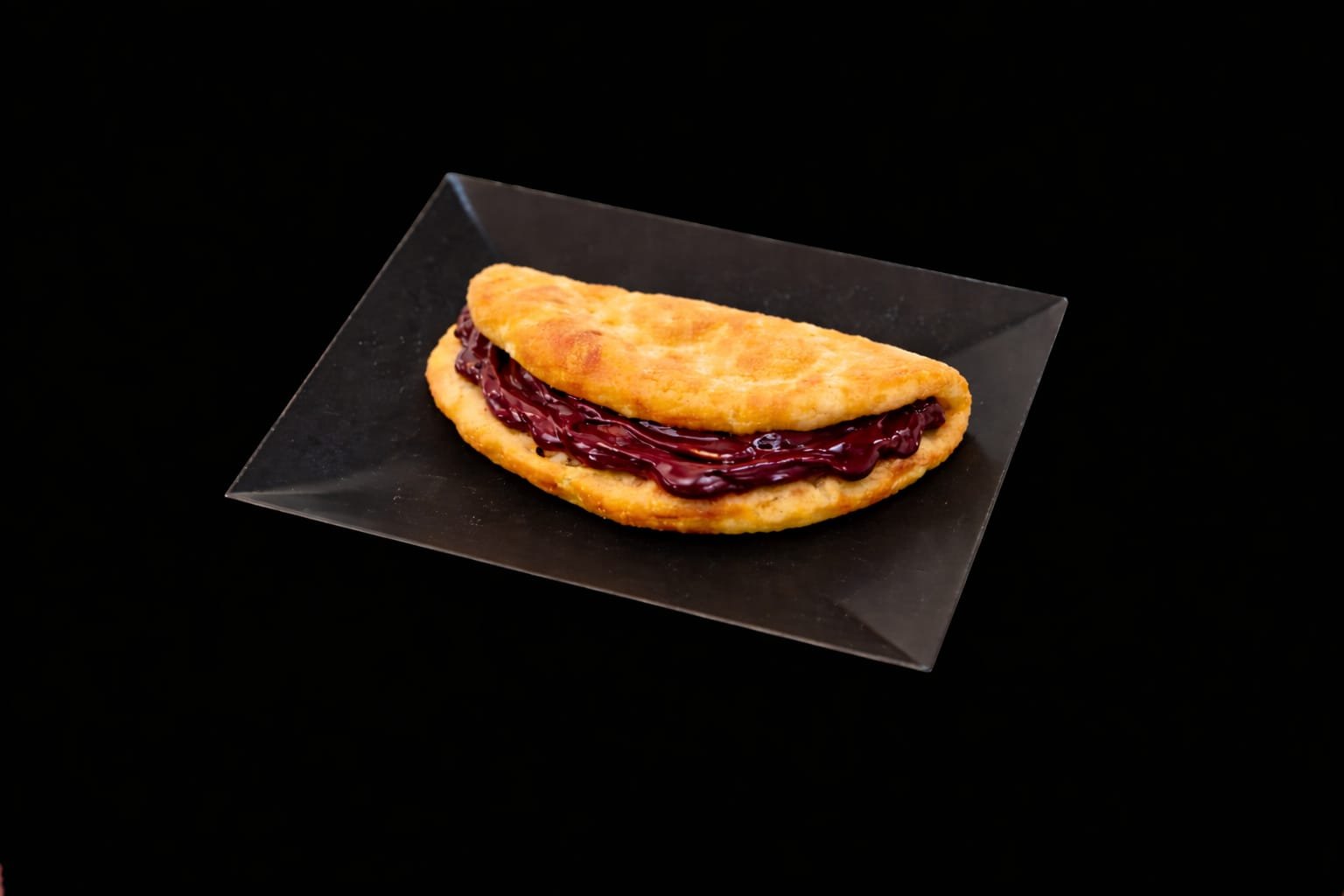 Langos with sour cherry jam